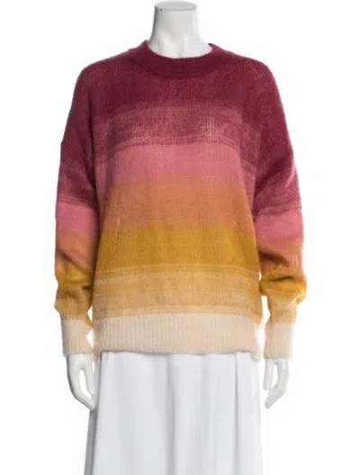 Pre-owned Isabel Marant Colorblock Pattern Crew Neck Sweater In Pink
