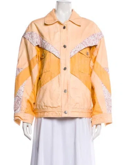 Pre-owned Isabel Marant Colorblock Pattern Jacket W/ Tags In Orange
