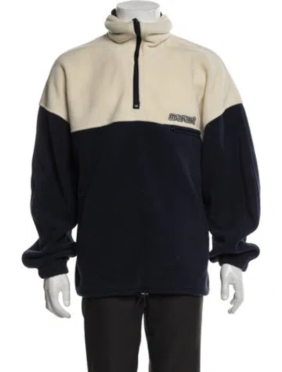Pre-owned Isabel Marant Colorblock Pattern Mock Neck Sweatshirt In Blue
