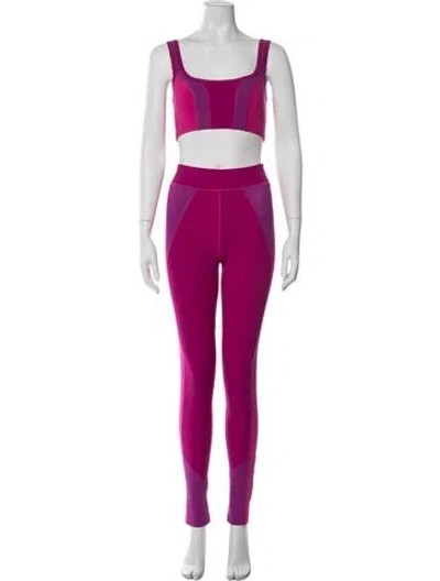 Pre-owned Isabel Marant Colorblock Pattern Pant Set In Purple