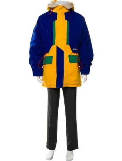 Pre-owned Isabel Marant Colorblock Pattern Parka In Blue