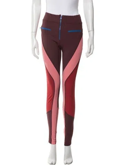 Pre-owned Isabel Marant Colorblock Pattern Skinny Leg Pants In Red