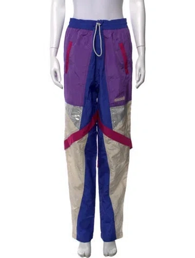 Pre-owned Isabel Marant Colorblock Pattern Wide Leg Pants In Purple