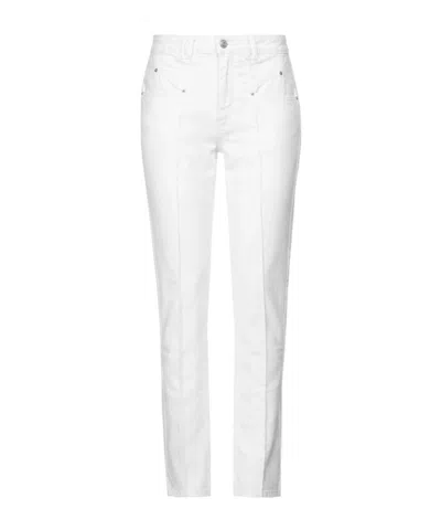 Isabel Marant Colored Denim Trousers In White