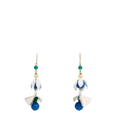 Isabel Marant Colorful Beaded Drop Earrings In Blue