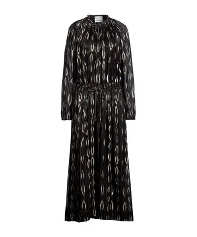 Isabel Marant Colorful Bohemian Maxi Dress In Black