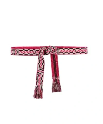 Isabel Marant Colorful Woven Belt In Pink