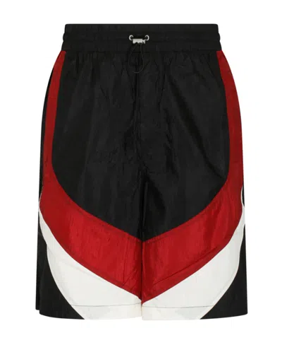 Isabel Marant Colour-block Shell Track Shorts In Black