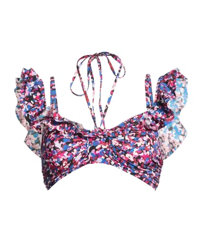 Isabel Marant Colourful Bikini Top In Purple