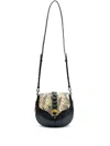 Isabel Marant Compact Altay Crossbody Bag With Snakeskin Effect In Black