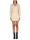 Isabel Marant Ruffled Collar Checked Dress With Long Cuffed Sleeves In Yellow