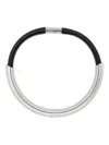 Isabel Marant Cord-leather Necklace In Silver