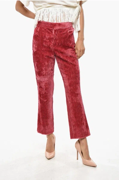 Isabel Marant Corduroy Dolann 5-pocketed Pants In Red