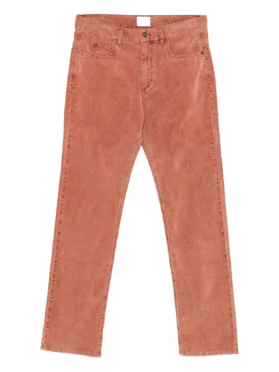 Isabel Marant Straight-leg Corduroy Pants With Textured Finish In Brown