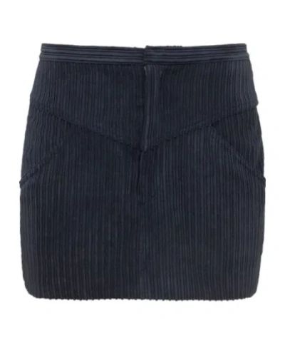 Isabel Marant Corduroy Mini Skirt In Black