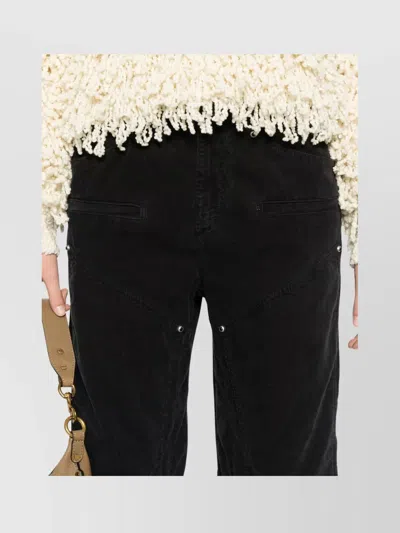 Isabel Marant Corduroy Trousers Featuring Rivet Detailing In Gold