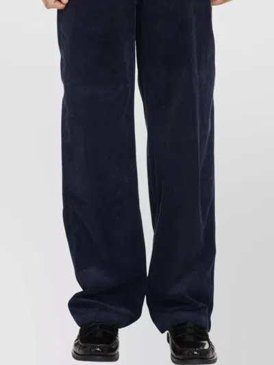 Isabel Marant Corduroy Trousers With Pockets And Loops In Fadednight