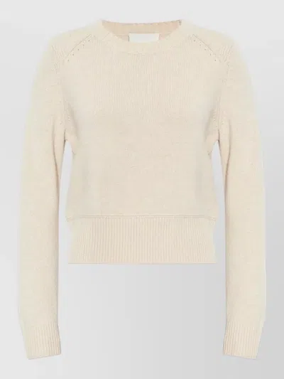 Isabel Marant Cornelia Crew Neck Knit Ribbed Sweater In Neutral