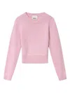 Isabel Marant Cornelia Crew Neck Pullover Raglan Ribbed In Pink