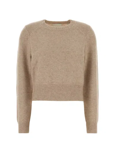 Isabel Marant Melange Sand Wool Blend Cornelia Sweater In Animal Print