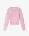 Isabel Marant Cornelia Crew Neck Pullover Raglan Ribbed In Pink