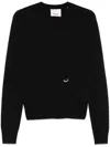 Isabel Marant Round-neck And Long-sleeved Sweater In Black