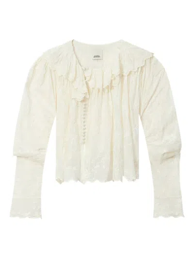 Isabel Marant Cotton And Silk Top In White