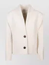 Isabel Marant Cotton Blazer With High Collar And Long Sleeves In Neutral