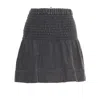 Isabel Marant Cotton-blend Black Skirt With Textured Finish