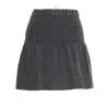 Isabel Marant Cotton-blend Black Skirt With Textured Finish