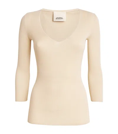Isabel Marant Cotton-blend Knitted Felicia Sweater In Sand
