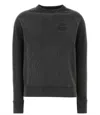 Isabel Marant Logo-detail Crew-neck Sweatshirt In Black