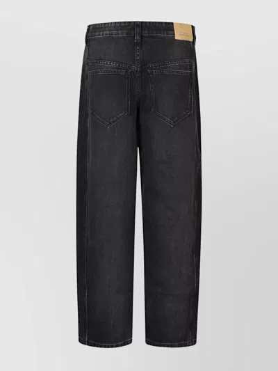 ISABEL MARANT COTTON DENIM TROUSERS WITH POCKETS AND LOOPS