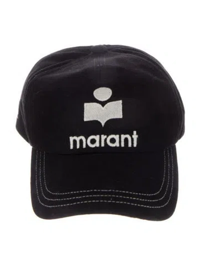 Pre-owned Isabel Marant Cotton Embroidered Baseball Hat In Black