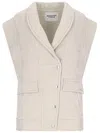 Isabel Marant Cotton Gilet In Neutrals