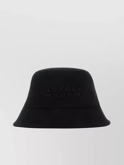 ISABEL MARANT COTTON HALEY BUCKET HAT WITH BROAD BRIM