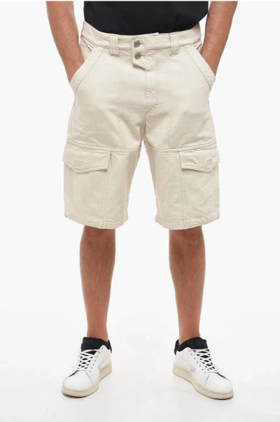 Isabel Marant Cotton Jemuel Cargo Shorts In Brown