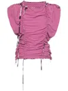Isabel Marant Top Zohra In Cotone Fucsia  Donna