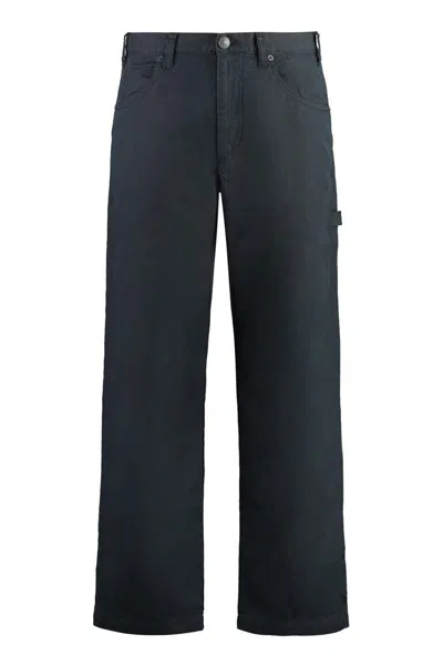 Isabel Marant Cotton-linen Trousers In Blue