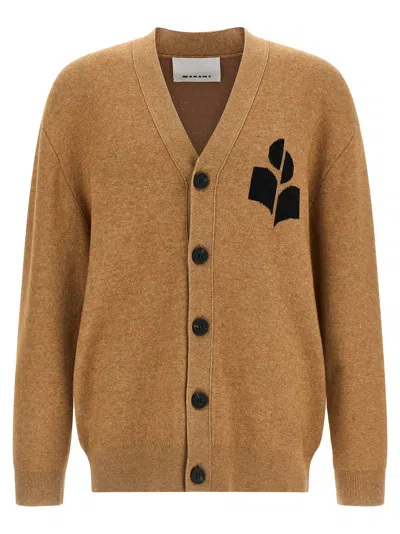 Isabel Marant Cotton Men's Cardigan In Beige
