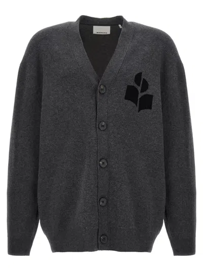 Isabel Marant Cotton Men's Cardigan In Grey