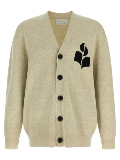 Isabel Marant Cotton Men's Cardigan In Grey