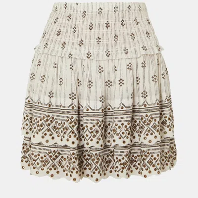 Pre-owned Isabel Marant Cotton Mini Skirts 42 In Cream
