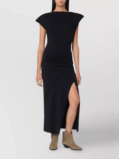 ISABEL MARANT COTTON NADELA DRESS CAP SLEEVES MIDI LENGTH