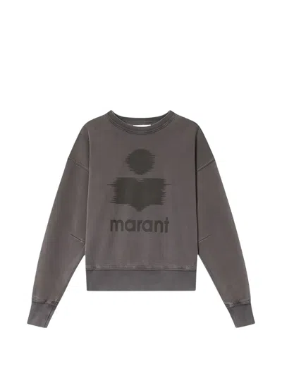Isabel Marant Cotton Print Sweatshirt In Brown