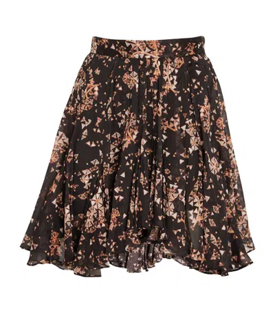 Isabel Marant Cotton-silk Anael Mini Skirt In Black