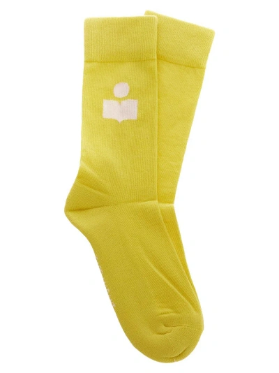 Isabel Marant Cotton Socks In Yellow