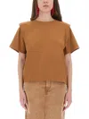 Isabel Marant Beige Cotton T-shirts In Brown