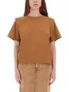 Isabel Marant Beige Cotton T-shirts In Brown