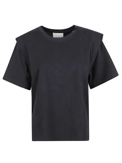 ISABEL MARANT ISABEL MARANT COTTON T-SHIRT WITH SHOULDER PADS